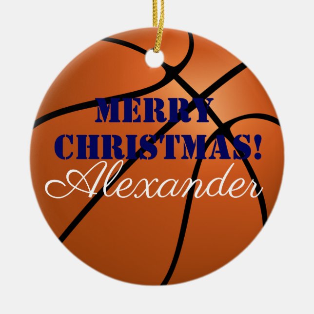 HAMbyWG  - Basketball Ceramic Tree Decoration (Front)