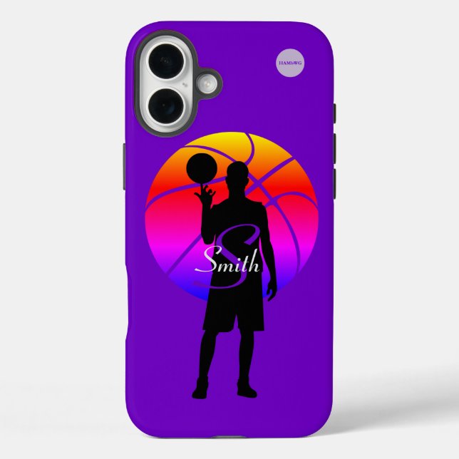 HAMbyWG - Basketball Player Graphic & Your Name Case-Mate iPhone Case (Back)
