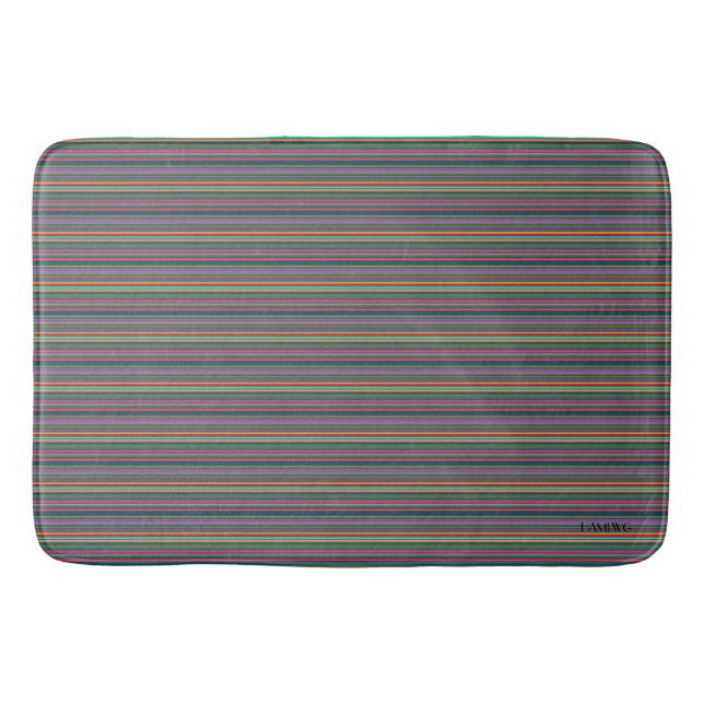 HAMbyWG - Bath Mat - Neon Stripes (Front)