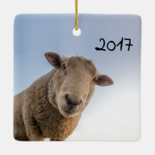 HAMbyWG Big Brother Sheep Joke Ceramic Tree Decoration