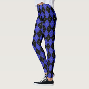HAMbyWG Black Argyle with any other colour Leggings
