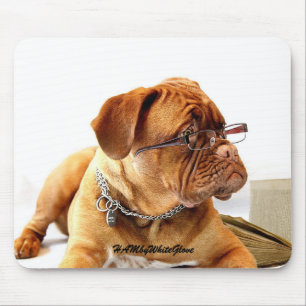 HAMbyWG - Bulldog w Glasses Mousepad