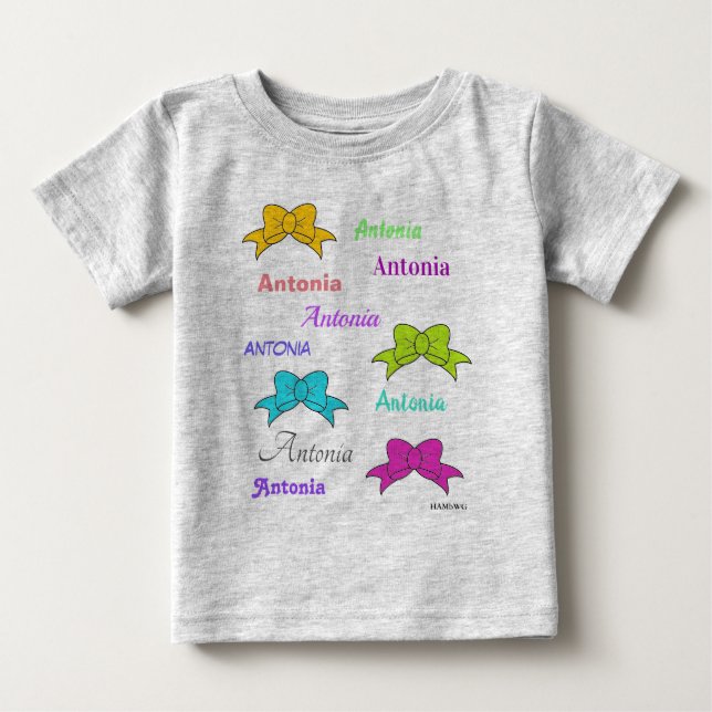 HAMbyWG - Colourful Name Shirt with Bows (Front)