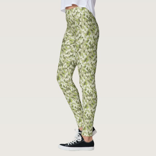 HAMbyWG - Compression Leggings - Green Camoflage (Left)