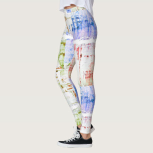 HAMbyWG  Compression Leggings - Multi Distressed