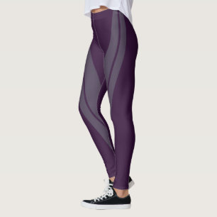 HAMbyWG - Compression Leggings - Plum 2 Tone