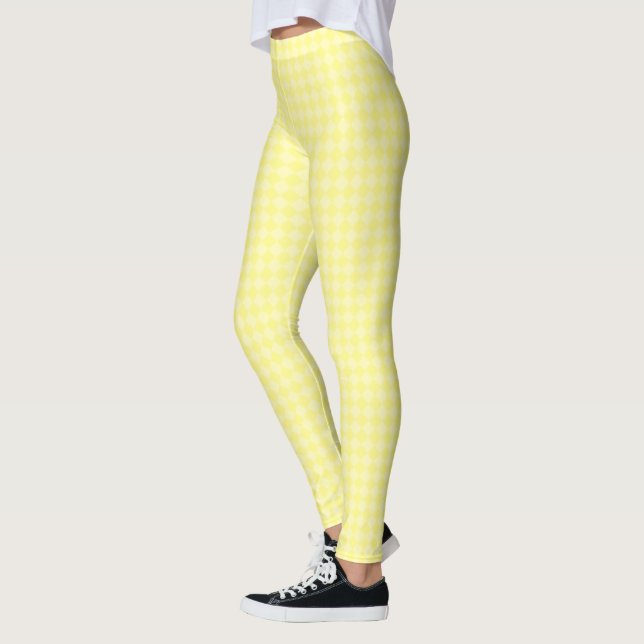HAMbyWG - Compression Leggings - Yellow Diamonds (Left)