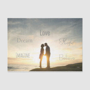 HAMbyWG - Couple in sunset with words Tissue Paper