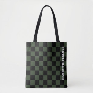 HAMbyWG - Custom Colour Black Chequered Tote Bag