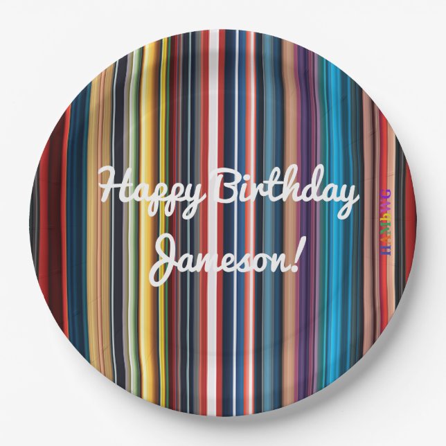 HAMbyWG - Custom Paper Plates - Marvel-ous Stripes (Front)