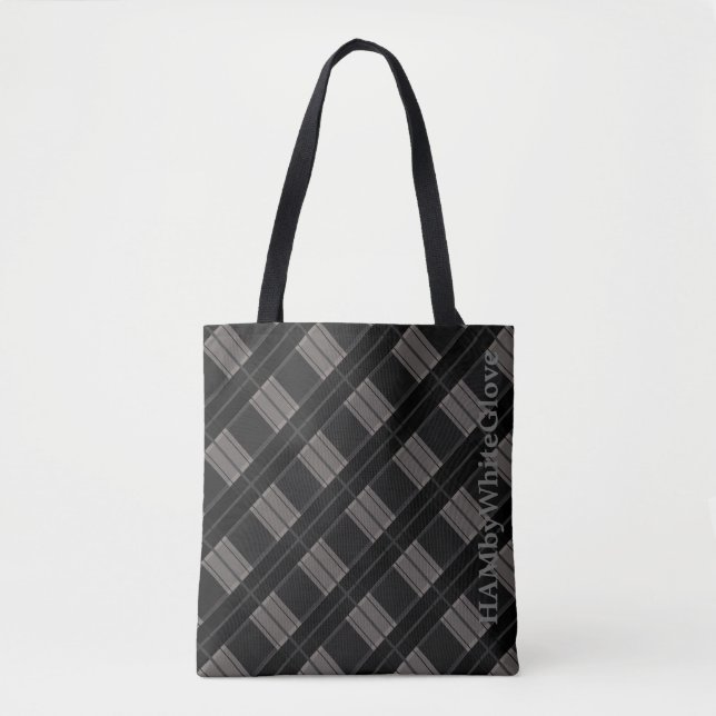 HAMbyWG Custom Plaid Tote Bag (Front)