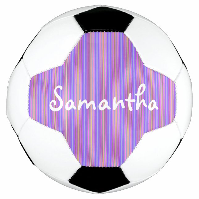 HAMbyWG - Custom Soccer Ball - Violet Stripes (Front)