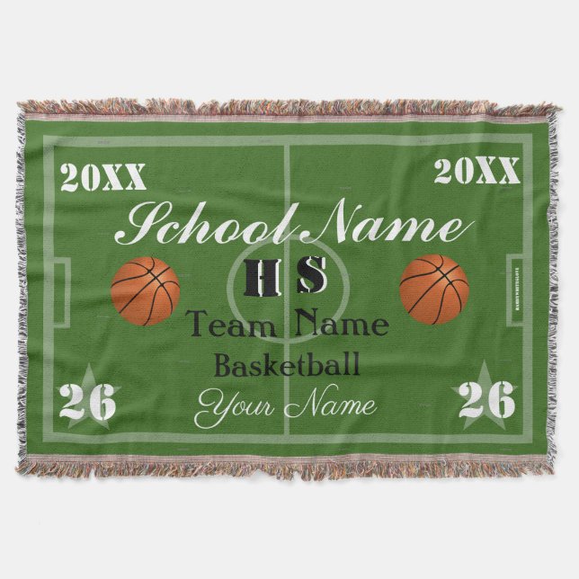 HAMbyWG Customisable Basketball Throw Blanket (Front)