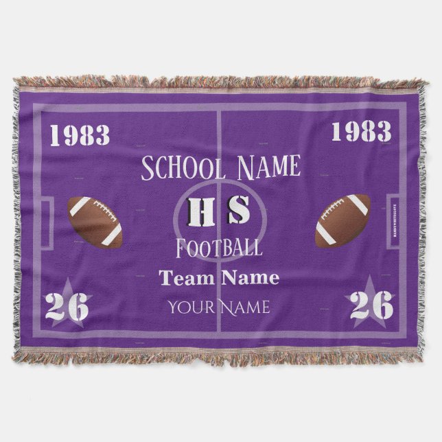HAMbyWG Customisable Football Throw Blanket (Front)