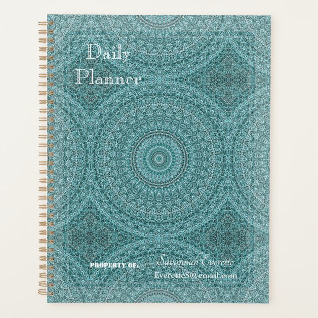 HAMbyWG - Daily Planner - Turquoise Mandala (Front)