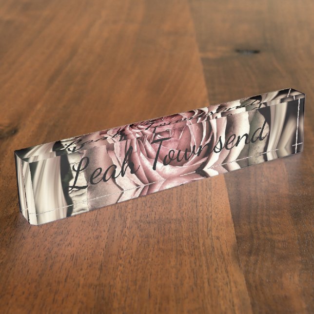 HAMbyWG - Desk Name Plate - Antique Rose (Side)