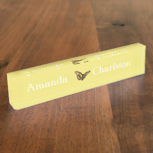 HAMbyWG - Desk Name Plate -Butter Yellow