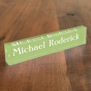 HAMbyWG - Desk Name Plate - Golf Green
