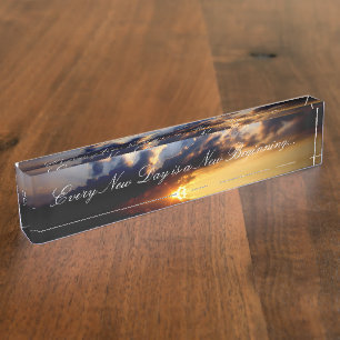 HAMbyWG Desk Name Plate - New Beginnings