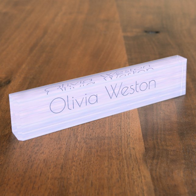 HAMbyWG - Desk Name Plate - Washed Lilac (Side)