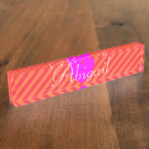 HAMbyWG - Desk Nameplate - Tangerine Sherbert