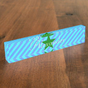 HAMbyWG - Desk Nameplate - Two Tone Mint