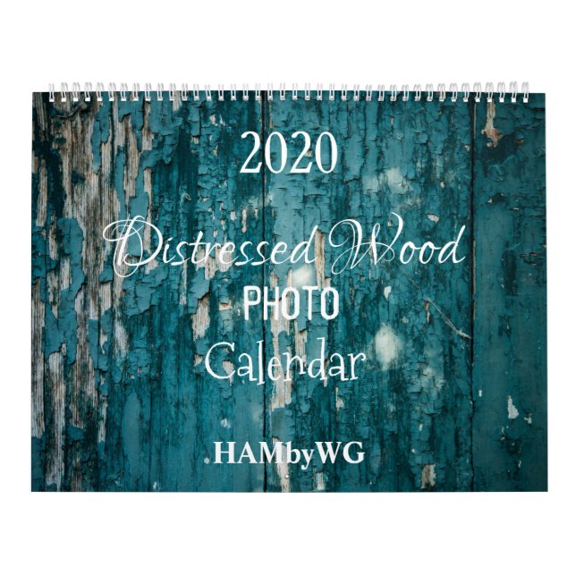 HAMbyWG Distressed Wood Photo Calendar (Cover)
