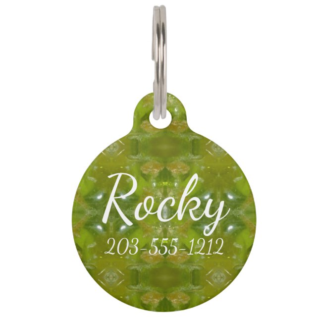 HAMbyWG - Dog Name Tag - Peridot Green (Front)