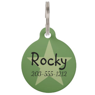 HAMbyWG - Dog Name Tag - Star