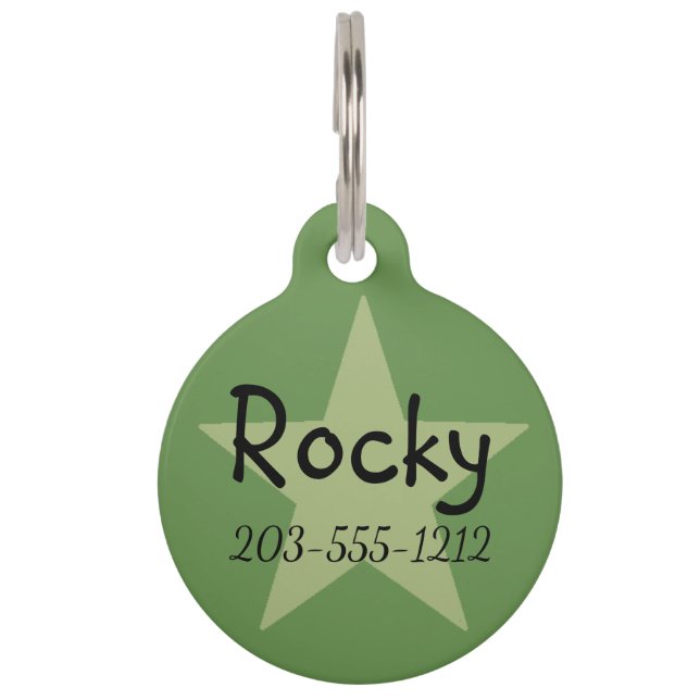 HAMbyWG - Dog Name Tag - Star (Front)