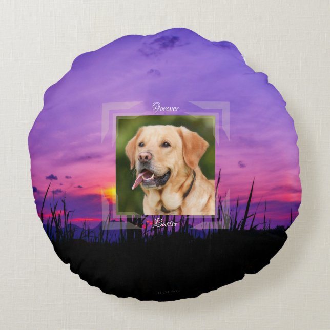 HAMbyWG - Everlasting Candle Memorial Round Cushion (Back)