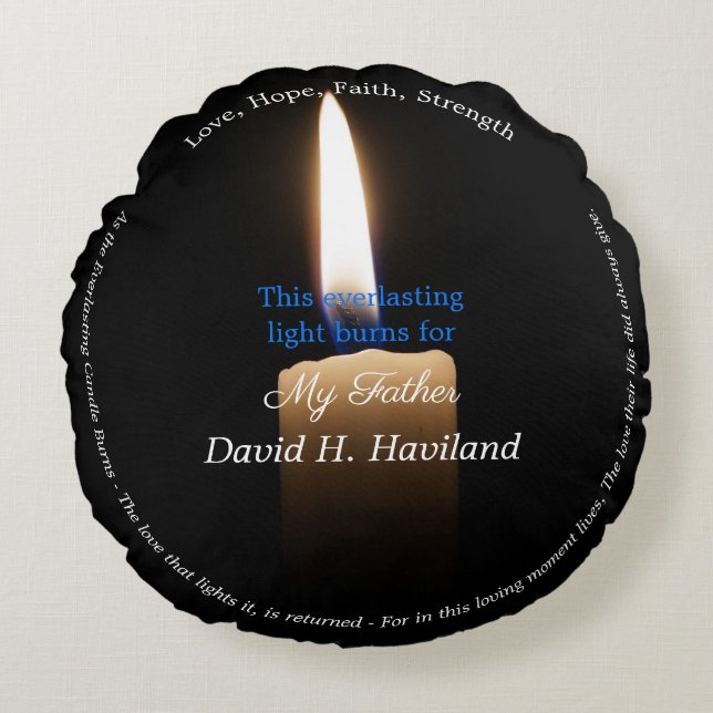 HAMbyWG - Everlasting Candle Memorial Round Cushion (Front)