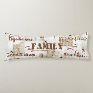 HAMbyWG - Family Theme, Distressed  Look Body Cushion