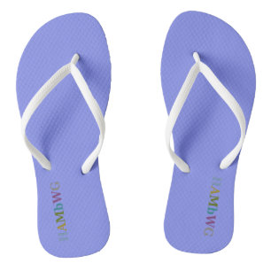 HAMbyWG - Flip-Flops -  Periwinkle w Multi Logo Flip Flops
