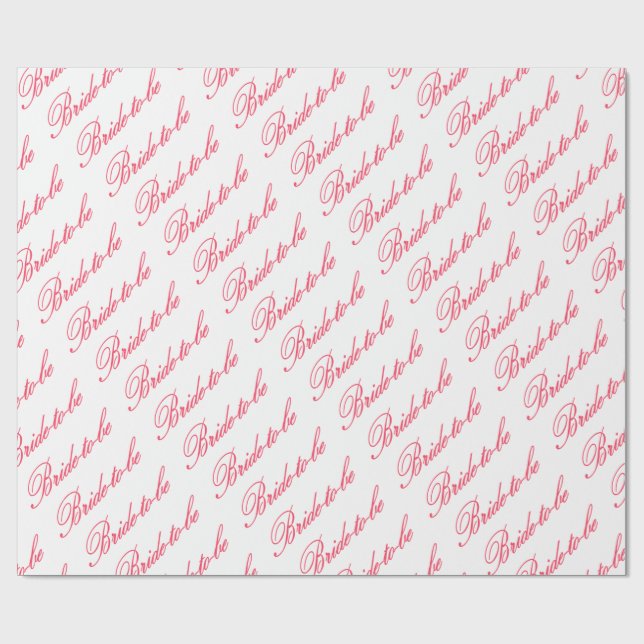 HAMbyWG - Gift Wrap - Bride-to-be Rose/White (Flat)
