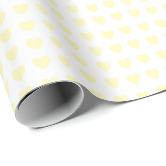 HAMbyWG - Gift Wrap - Tiny Pale Yellow Hearts (Roll Corner)