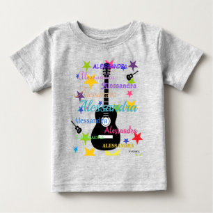 HAMbyWG - Guitar Design with stars Baby T-Shirt