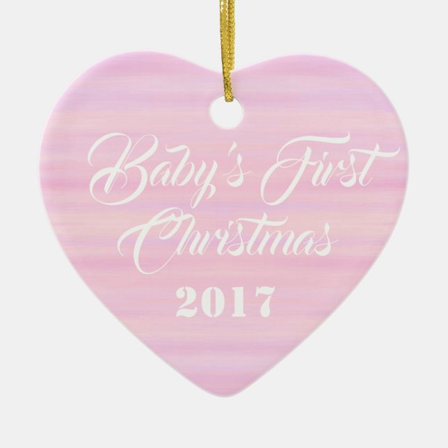 HAMbyWG - Heart Shaped Ornament - Baby's First (Front)