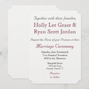 HAMbyWG - Invitation w/Envelope Black w/Red