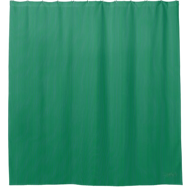 HAMbyWG Kelly Green Fine Stripe Shower Curtain (Front)