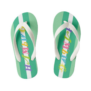 HAMbyWG - Kid's Flip Flops   - green w logo