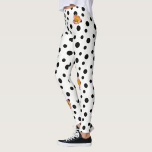 HAMbyWG - Leggings - Black Polka Dots on Any Colou