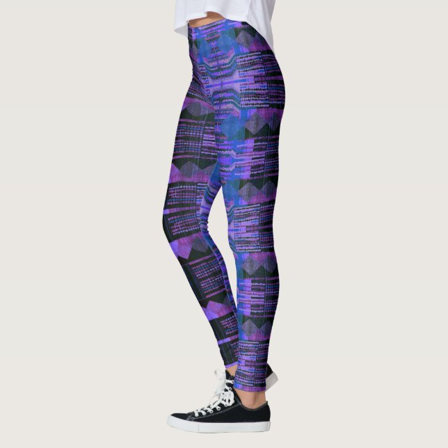 HAMbyWG Leggings - Black Purple Blue (Left)