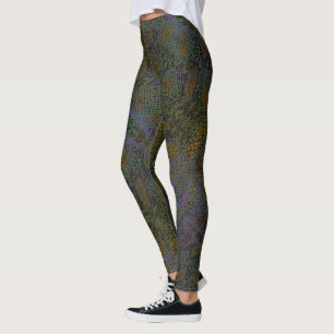 HAMbyWG - Leggings - Lizard Skin w Olive & Purple