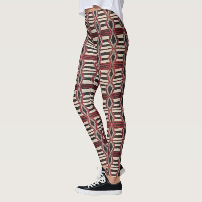 HAMbyWG - Leggings Native American Black Red Bone (Left)