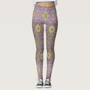 HAMbyWG - Leggings - Purple Gold Gypsy Print