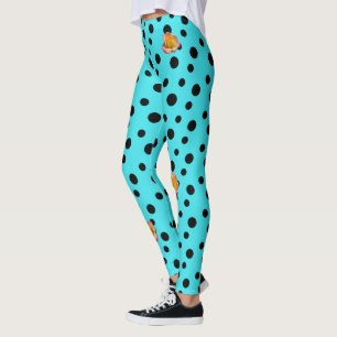 HAMbyWG - Leggings - Turqoise w Polka Dots n Roses