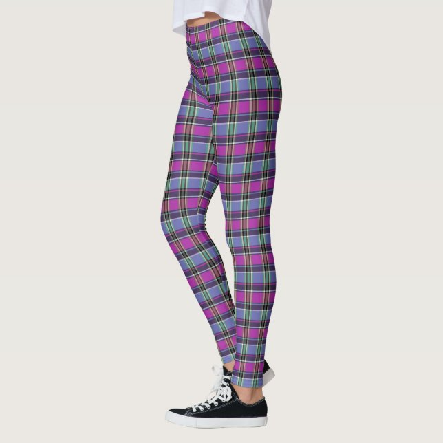 HAMbyWG - Leggings - Violet Plaid (Left)
