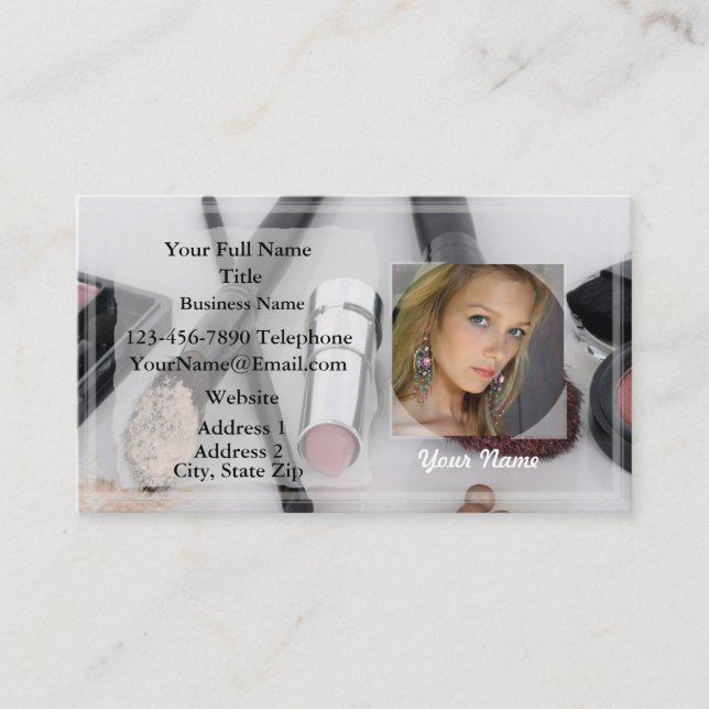 HAMbyWG Make-Up Artists Photo Business Card (Front)
