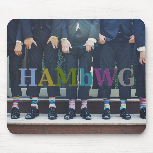 HAMbyWG - Men Showing Socks -Mouse Pad Mouse Mat (Front)